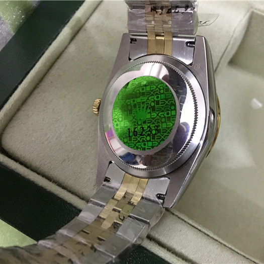 Rolex High Quality Datejust Stainless Steel and Jubille Bracelet Champagne Diamond Dial Full Diamond Bezel Watch - 