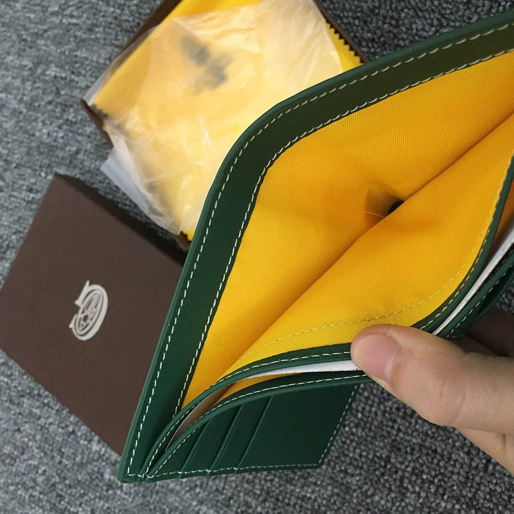 Goyard Short 6 Card Slots Billfold Wallet Green - 