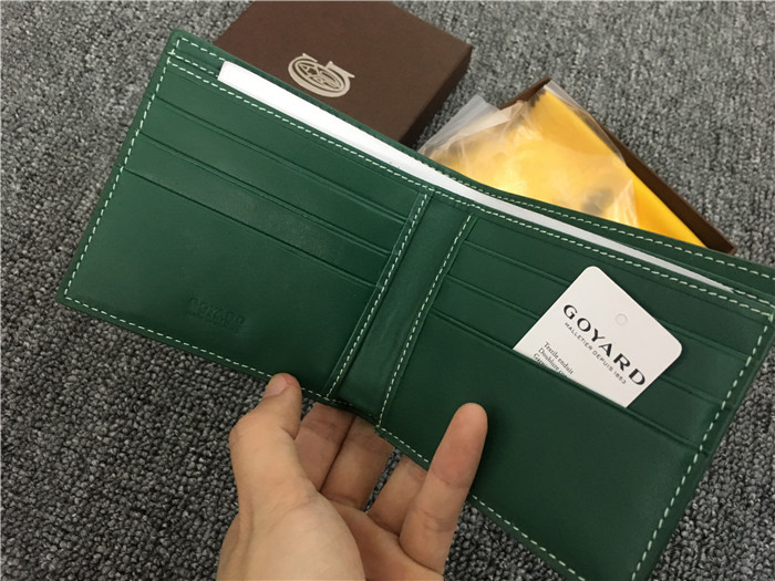 Goyard Short 6 Card Slots Billfold Wallet Green - 