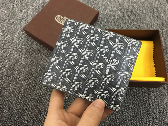 Short 6 Card Slots Billfold Wallet Grey - 