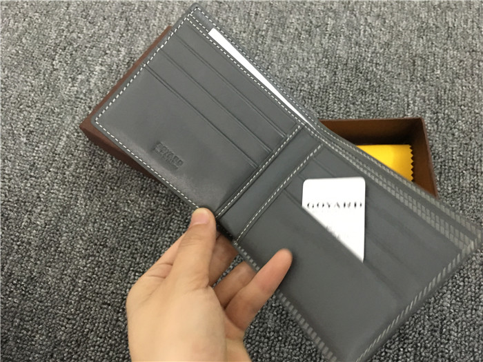 Short 6 Card Slots Billfold Wallet Grey - 