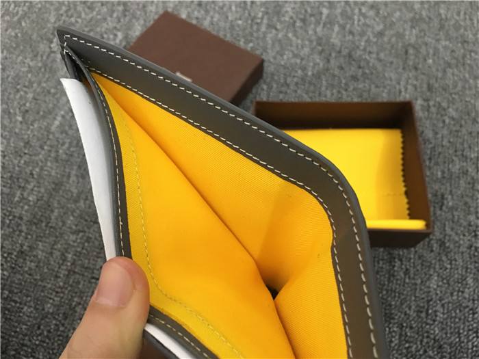 Short 6 Card Slots Billfold Wallet Grey - 