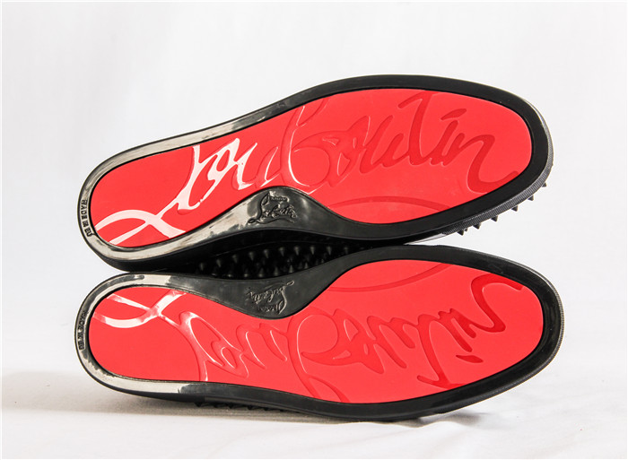 Limited Version Christian Louboutin Louis Spikes Black Orlato Suede Sneakers - 
