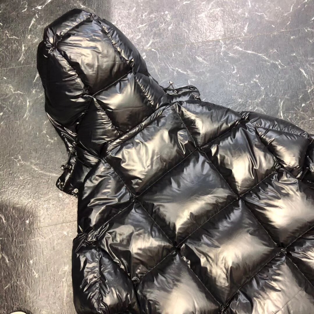 Moncler Black Long Down Jacket - 