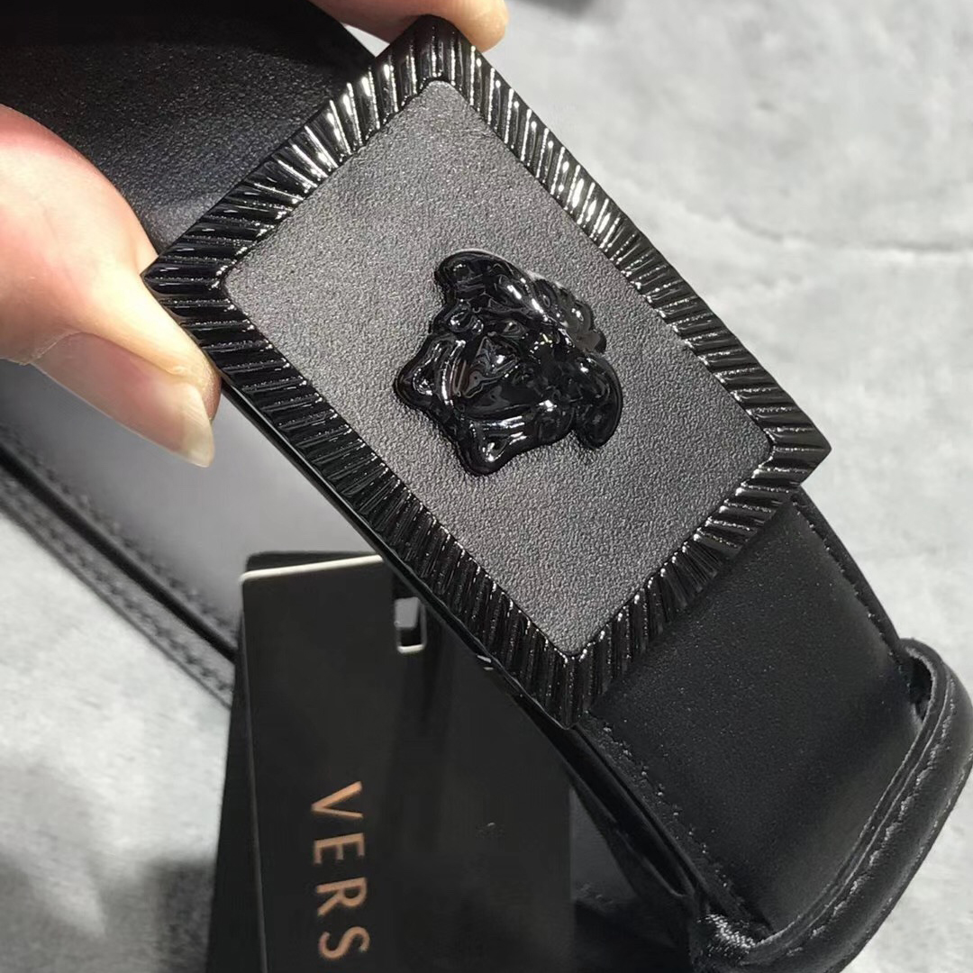 Versace Medusa Head Leather Belt - 