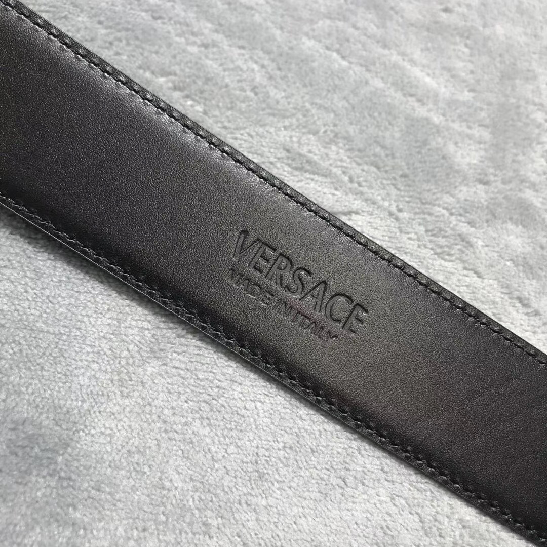 Versace Medusa Head Leather Belt - 