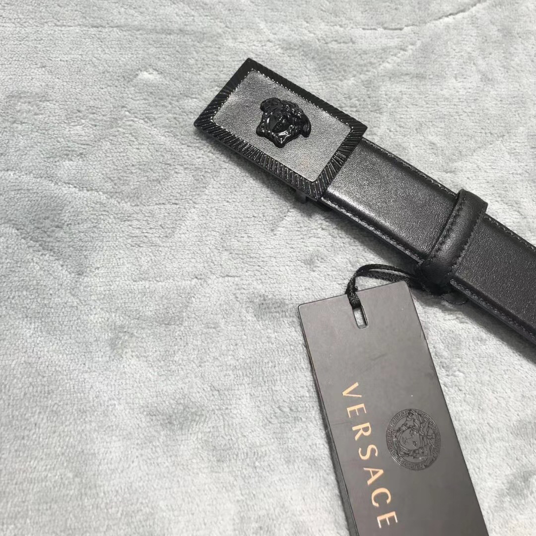 Versace Medusa Head Leather Belt - 