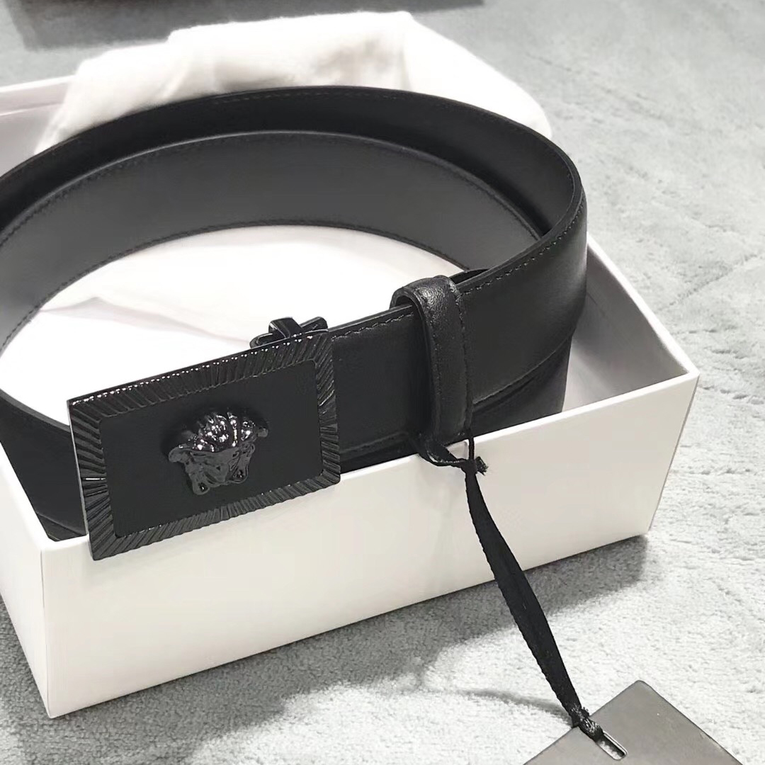 Versace Medusa Head Leather Belt - 