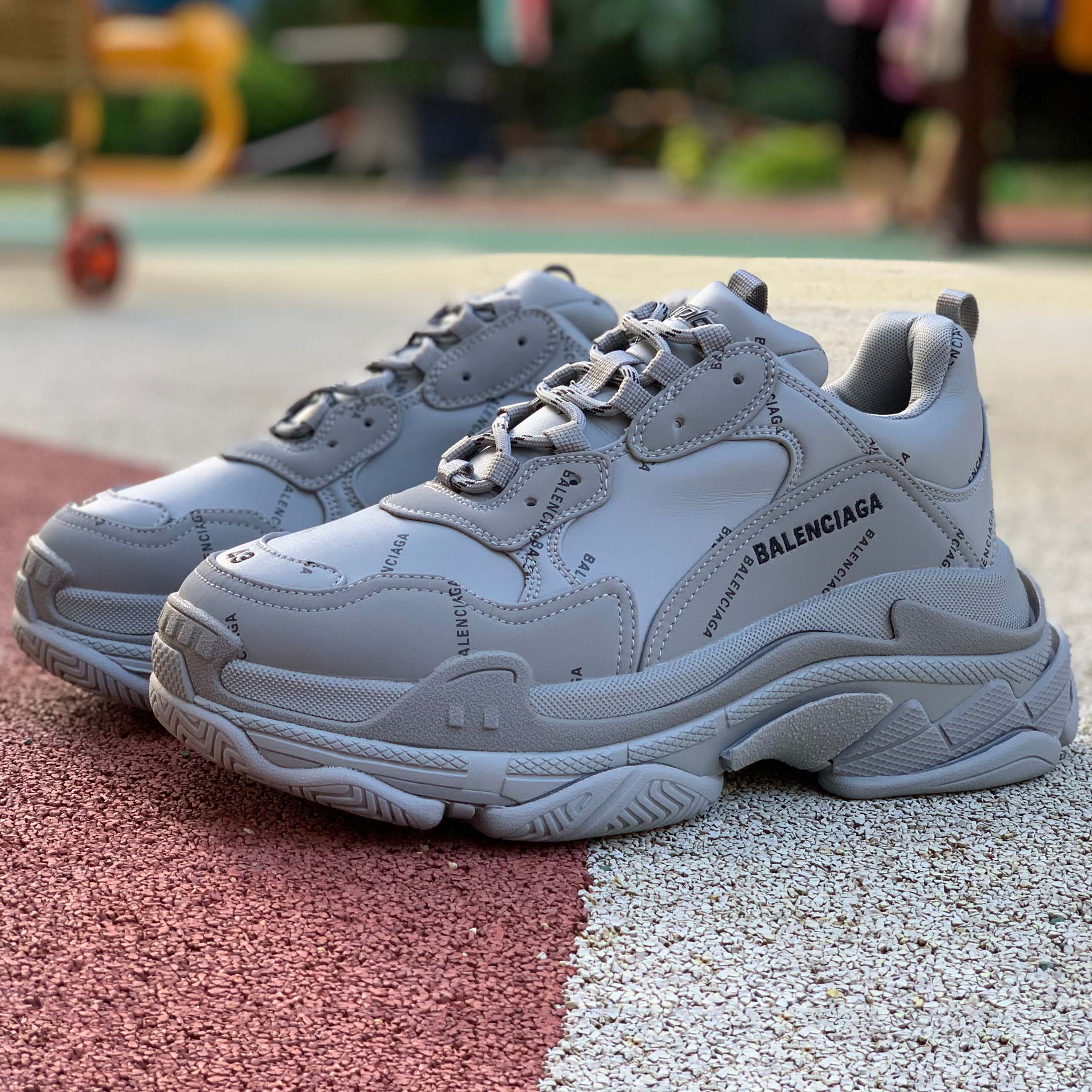 Balenciaga Allover Logo Triple S Sneaker - 