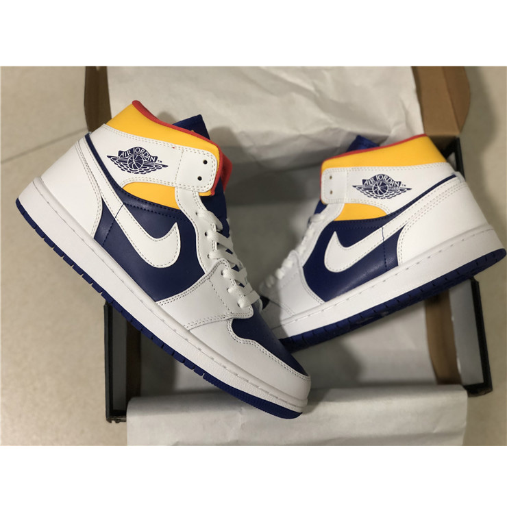 Jordan Air 1 Mid Royal Blue Laser Orange 554724-131 - 