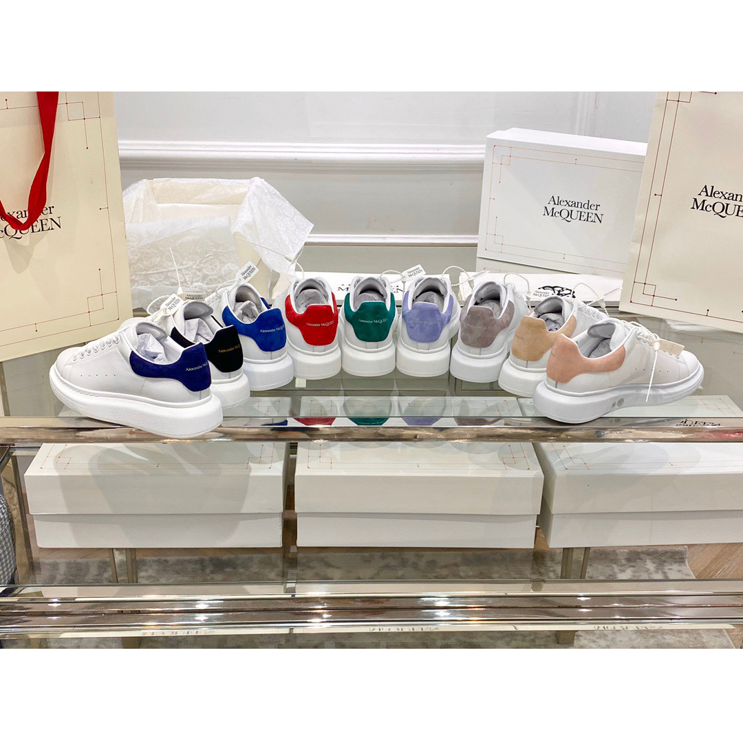 Alexander Mqueen Low-Top Air Platform Leather Sneakers    - 