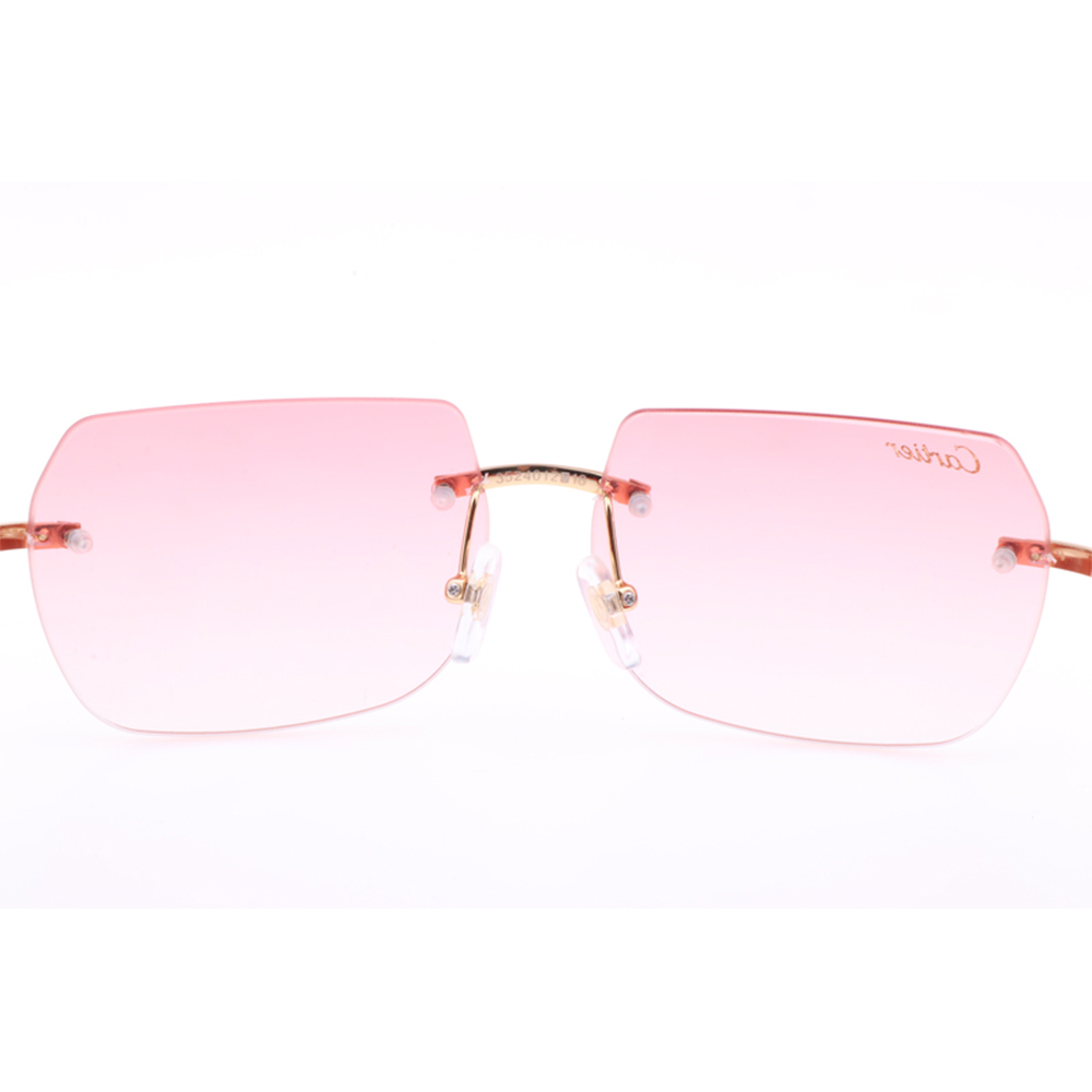 Cartier 8300818 Red Wood Sunglasses In Gold Gradient Pink - 
