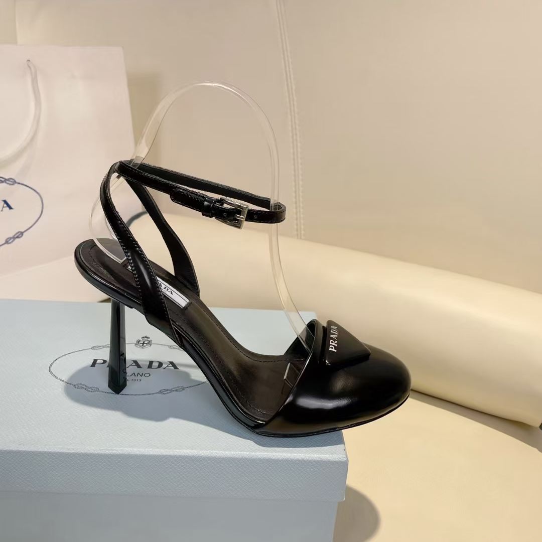 Prada Patent Leather Sling-Back Pumps - 