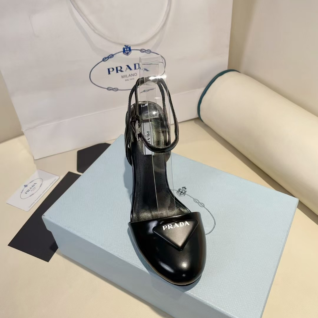 Prada Patent Leather Sling-Back Pumps - 