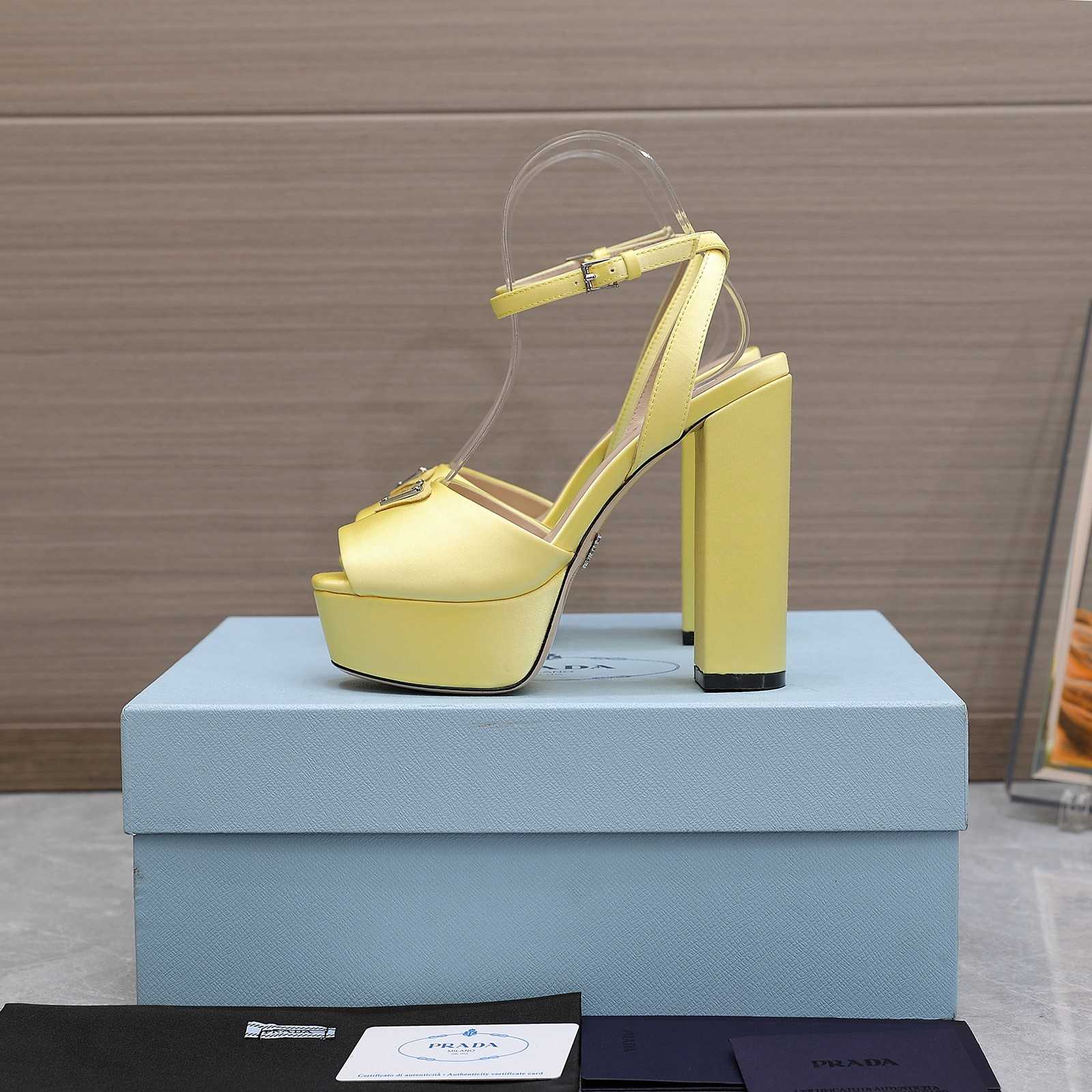 Prada High-Heeled Satin Sandals - 