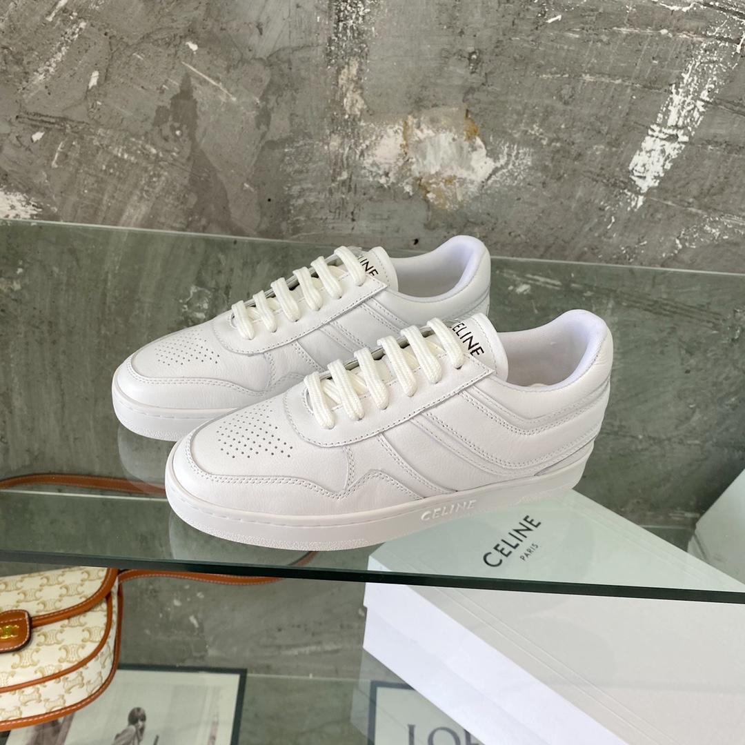 Celine Trainer Low Lace-Up Sneaker In Calfskin - 