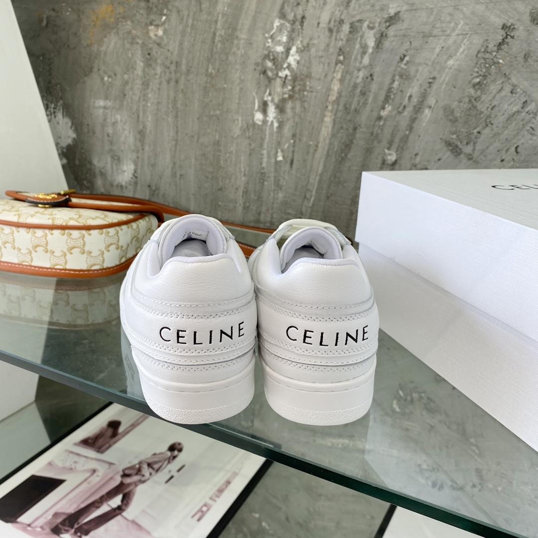 Celine Trainer Low Lace-Up Sneaker In Calfskin - 