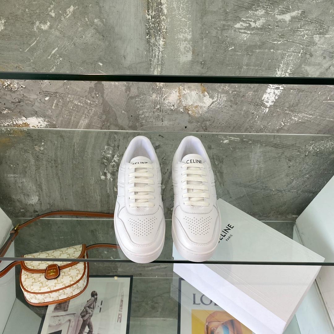 Celine Trainer Low Lace-Up Sneaker In Calfskin - 