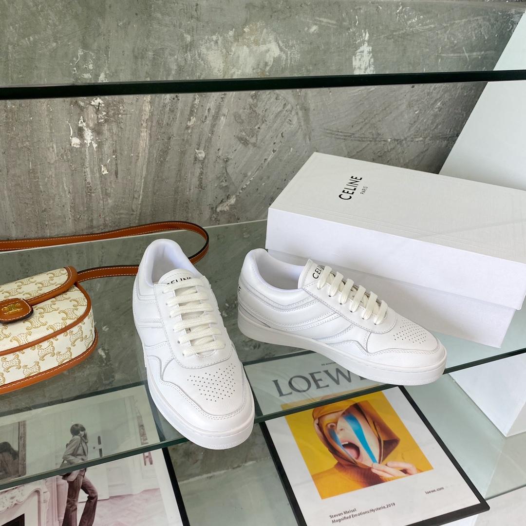 Celine Trainer Low Lace-Up Sneaker In Calfskin - 
