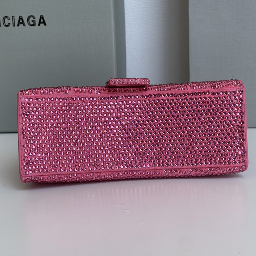 Balenciaga Hourglass XS Handbag With Rhinestones(19-8-21cm) - 