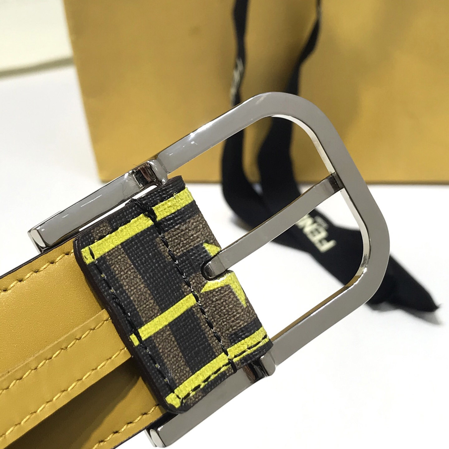 Fendi Reversible Leather Belt - 