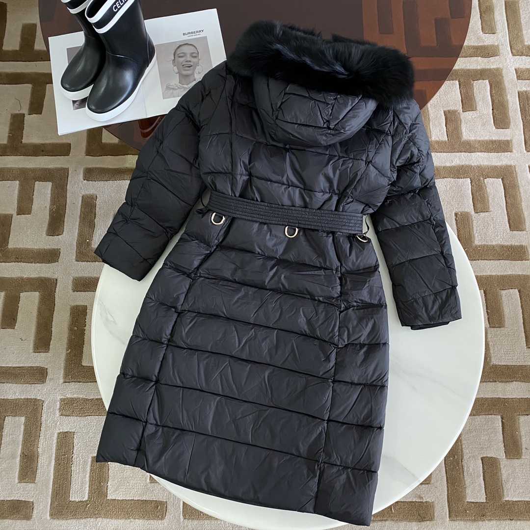 Burberry Hood Nylon Long Down Jacket - 