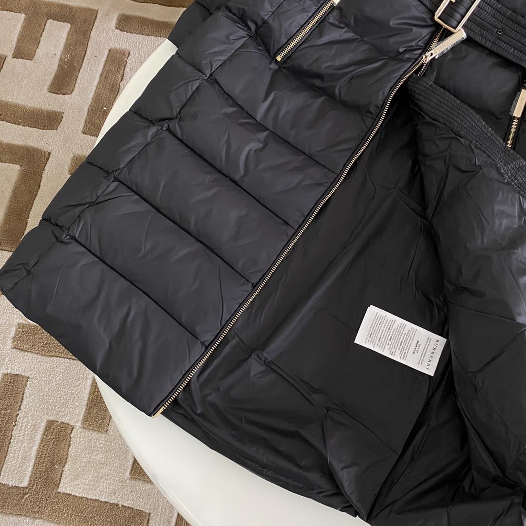 Burberry Hood Nylon Long Down Jacket - 