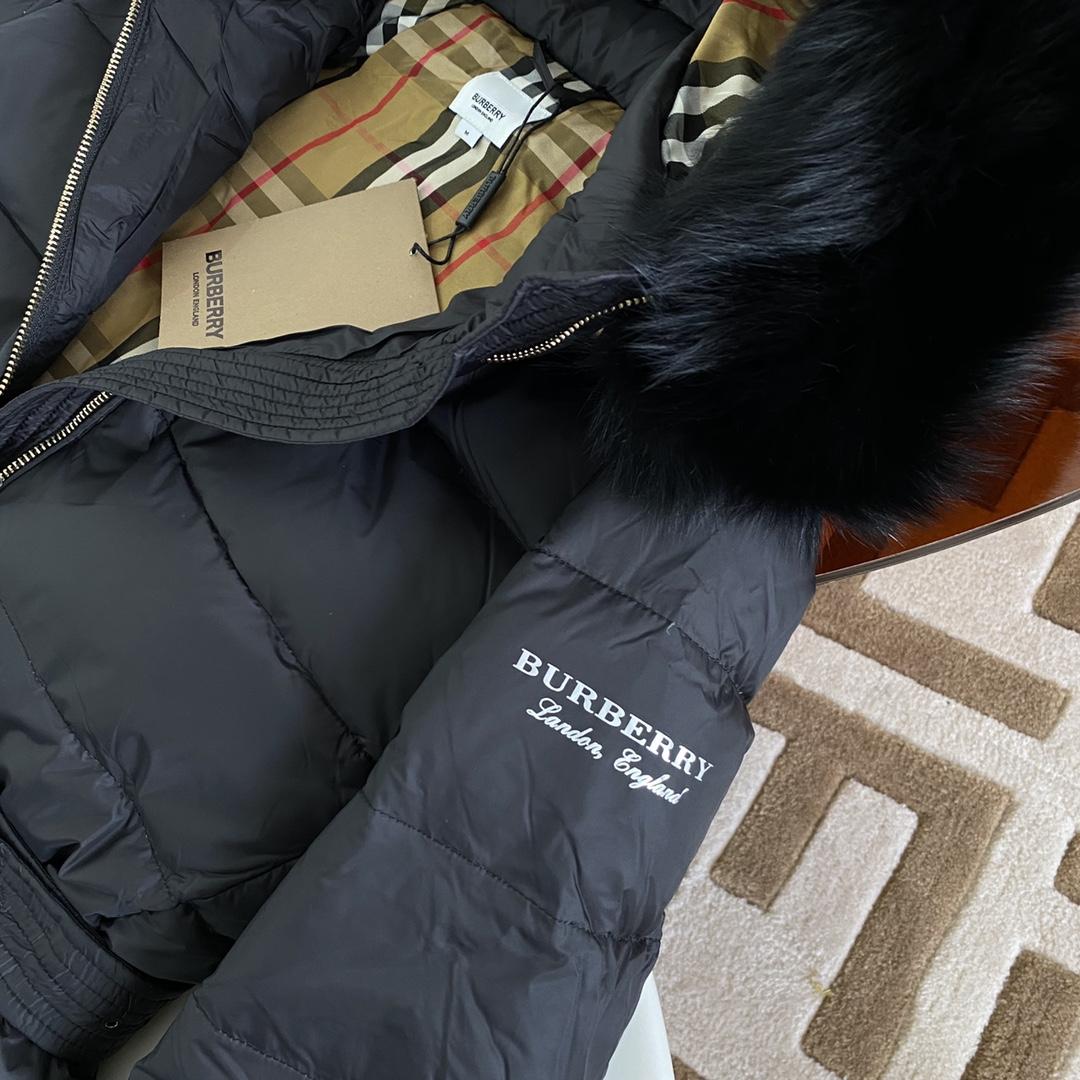 Burberry Hood Nylon Long Down Jacket - 
