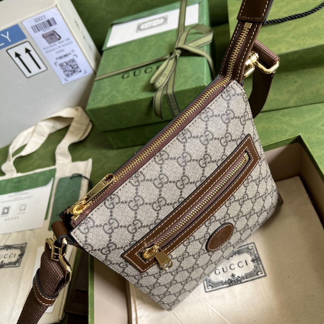 Gucci GG Supreme Messenger Bag(21-23.5-4.5cm)   - 