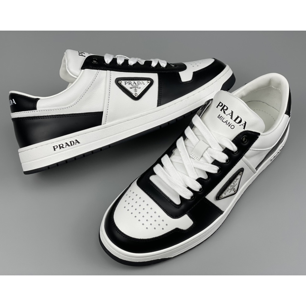 Prada Downtown Leather Sneakers - 