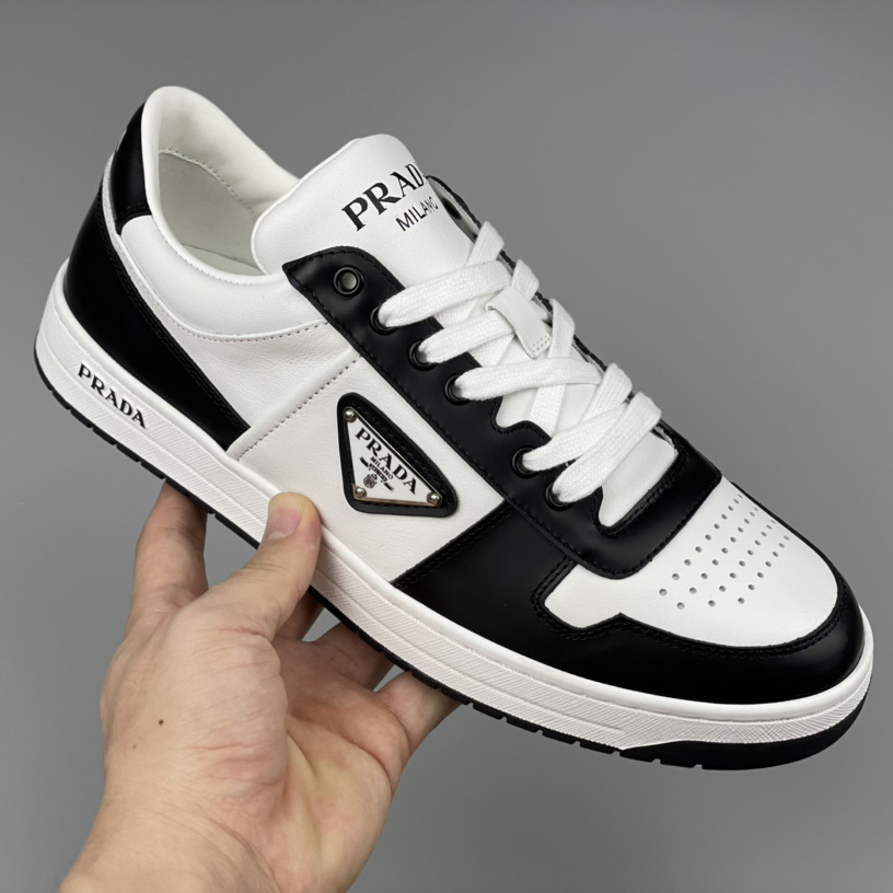 Prada Downtown Leather Sneakers - 