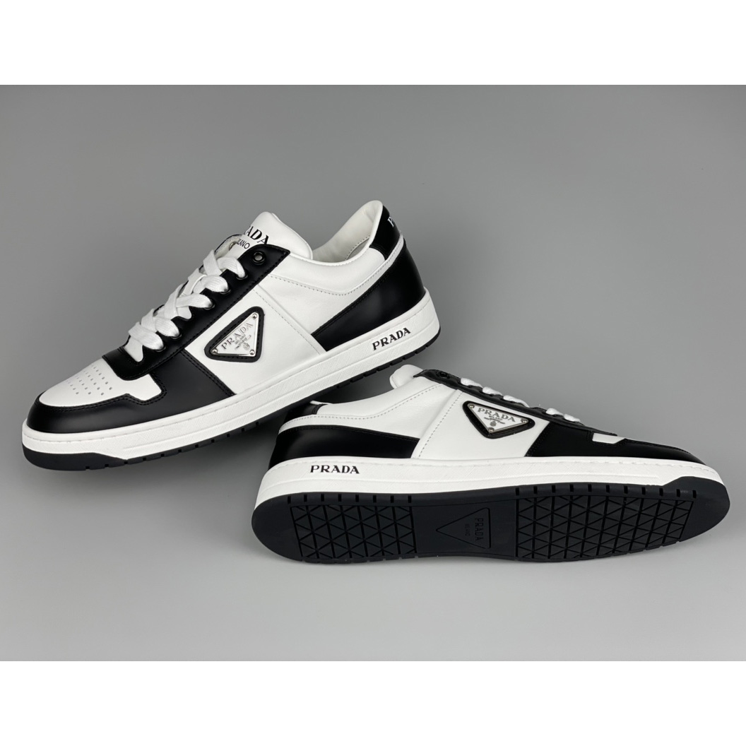 Prada Downtown Leather Sneakers - 