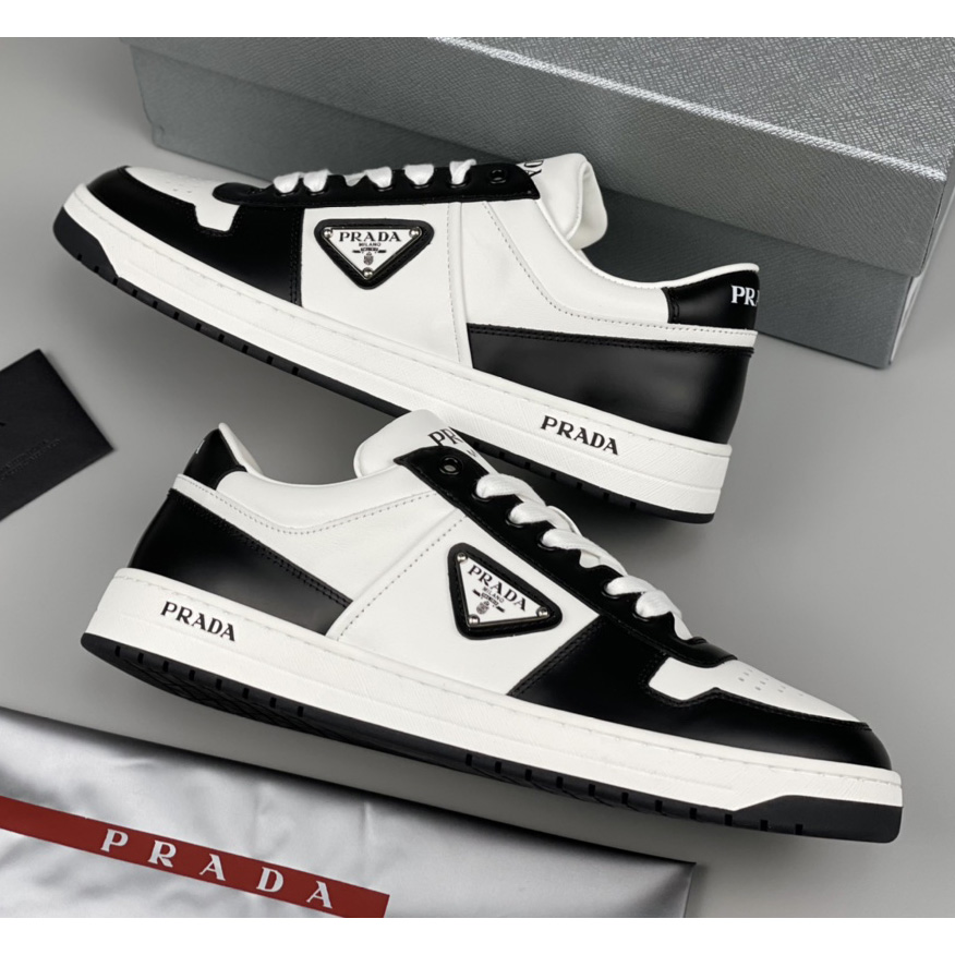 Prada Downtown Leather Sneakers - 
