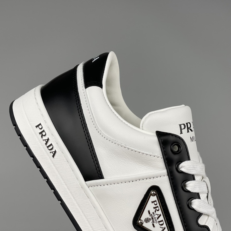 Prada Downtown Leather Sneakers - 