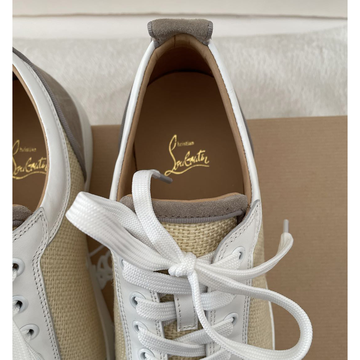 Christian Louboutin Rantulow Red Sole Leather Low-Top Sneakers  - 