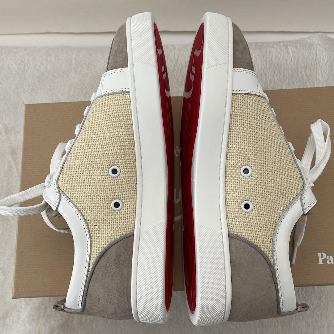 Christian Louboutin Rantulow Red Sole Leather Low-Top Sneakers  - 
