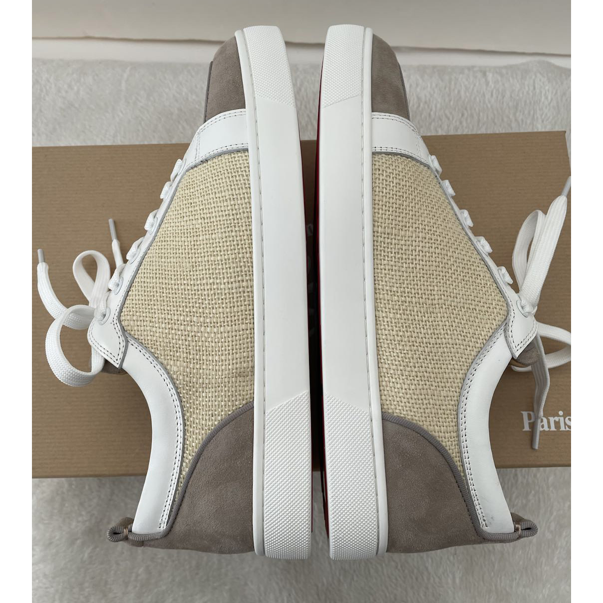 Christian Louboutin Rantulow Red Sole Leather Low-Top Sneakers  - 