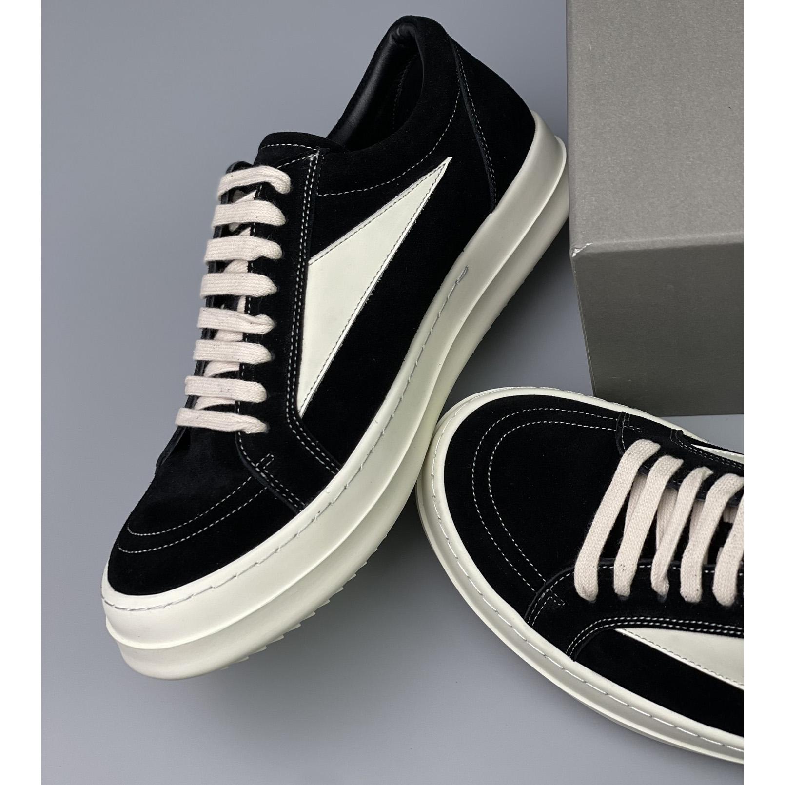 Rick Owens Vintage Suede Low-Top Sneakers - DesignerGu