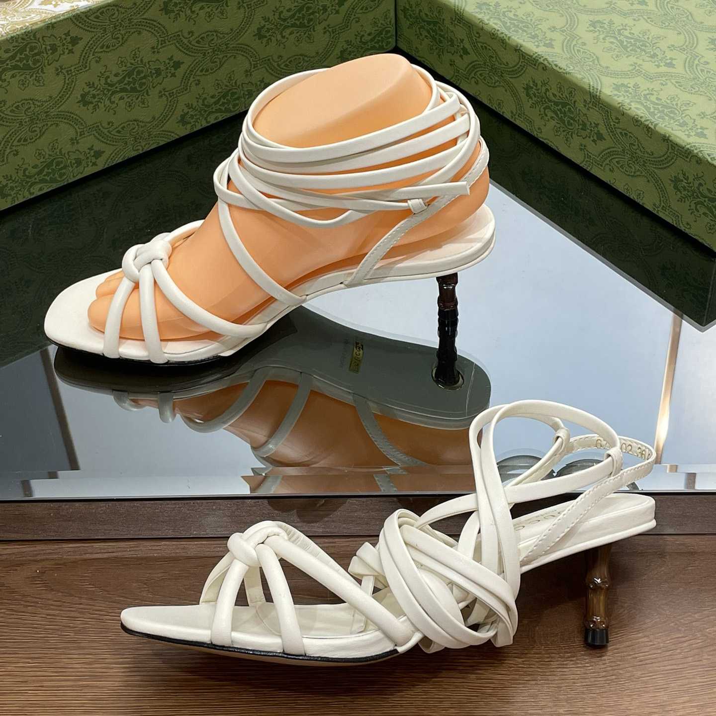 Gucci Women's Strappy Sandal With Bamboo - 