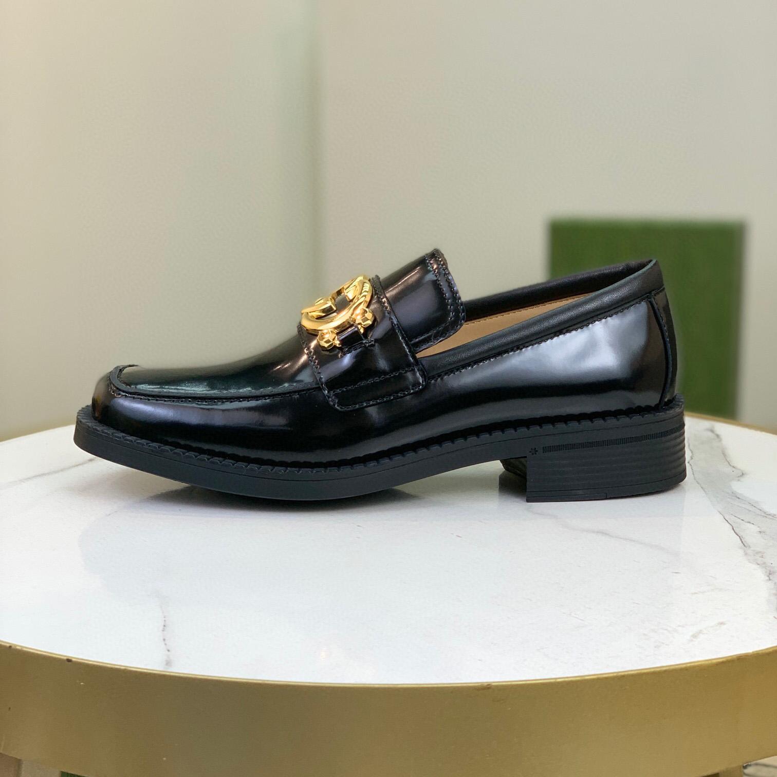 Gucci GG Leather Loafers(Upon Uk Size) - 