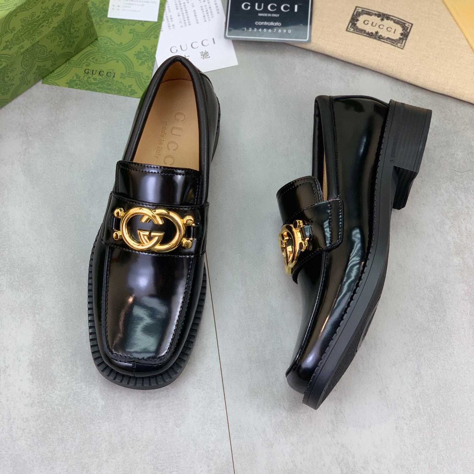 Gucci GG Leather Loafers(Upon Uk Size) - 
