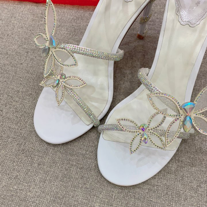 Rene Caovilla Margot Crystal White Sandal   95 - 