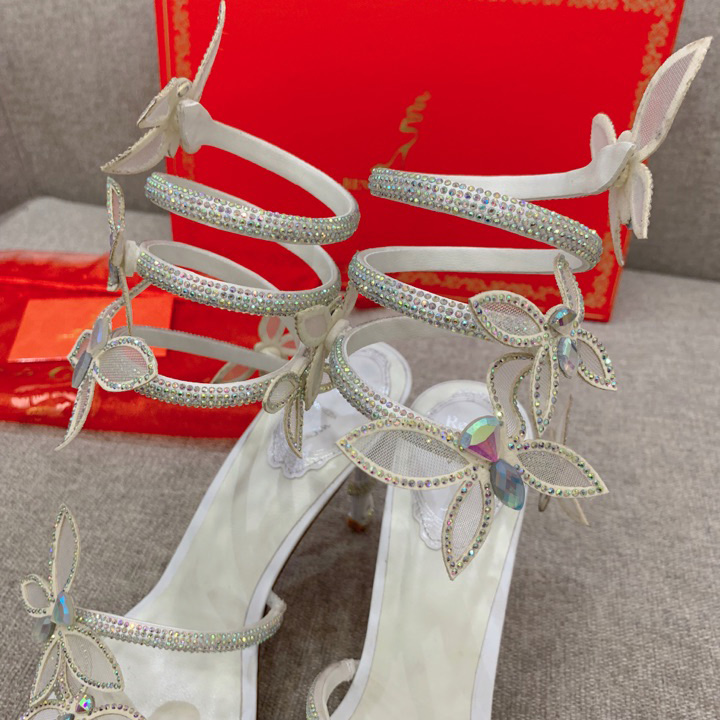 Rene Caovilla Margot Crystal White Sandal   95 - 
