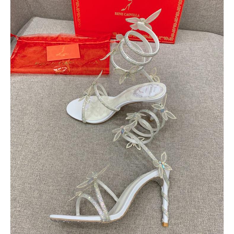 Rene Caovilla Margot Crystal White Sandal   95 - 