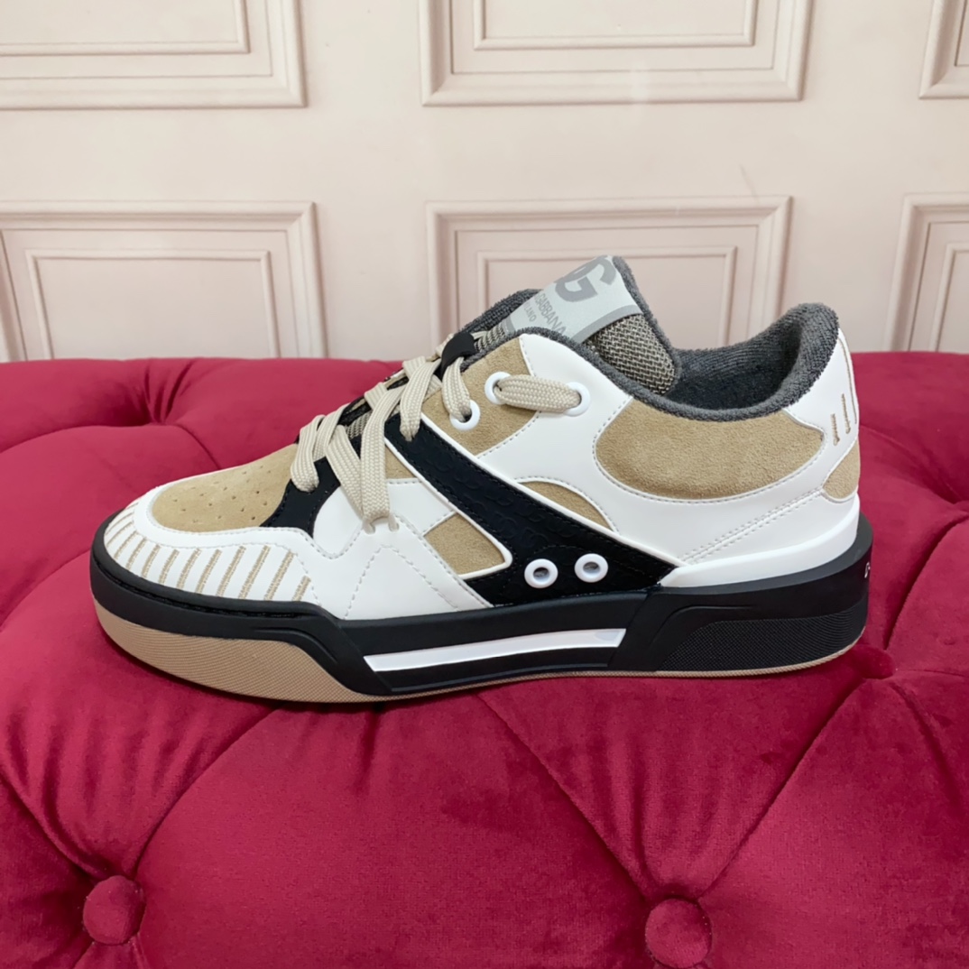 Dolce & Gabbana Mixed-material New Roma Sneakers - 
