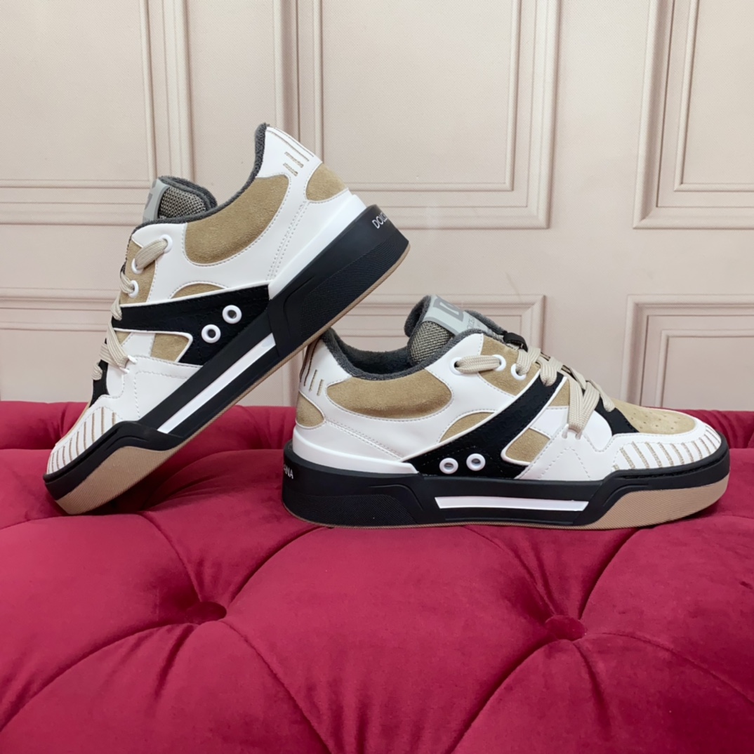 Dolce & Gabbana Mixed-material New Roma Sneakers - 