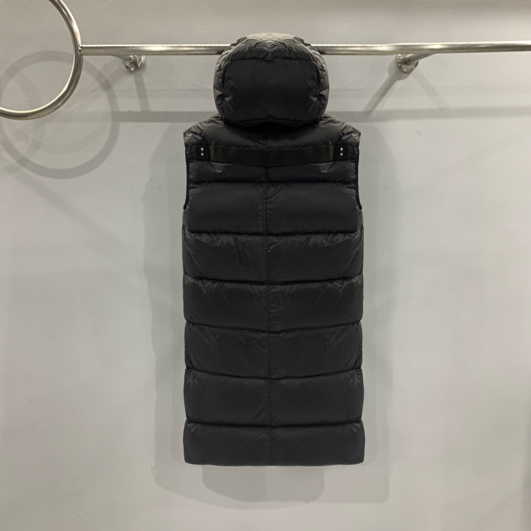 Rick Owens Black Padded Down Vest - 