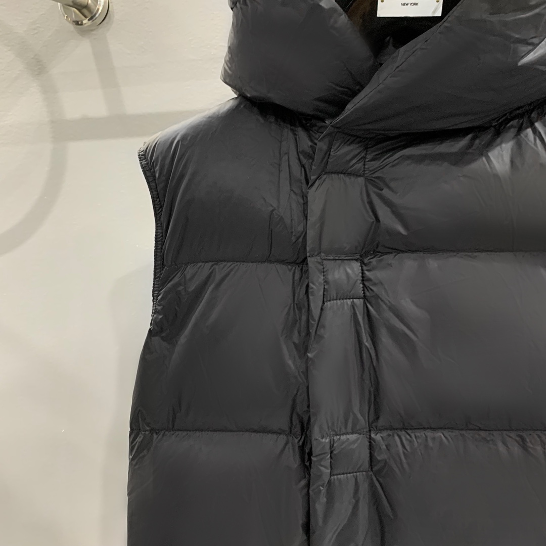 Rick Owens Black Padded Down Vest - 