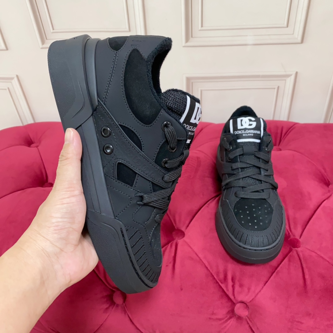 Dolce & Gabbana Mixed-material New Roma Sneakers - DesignerGu