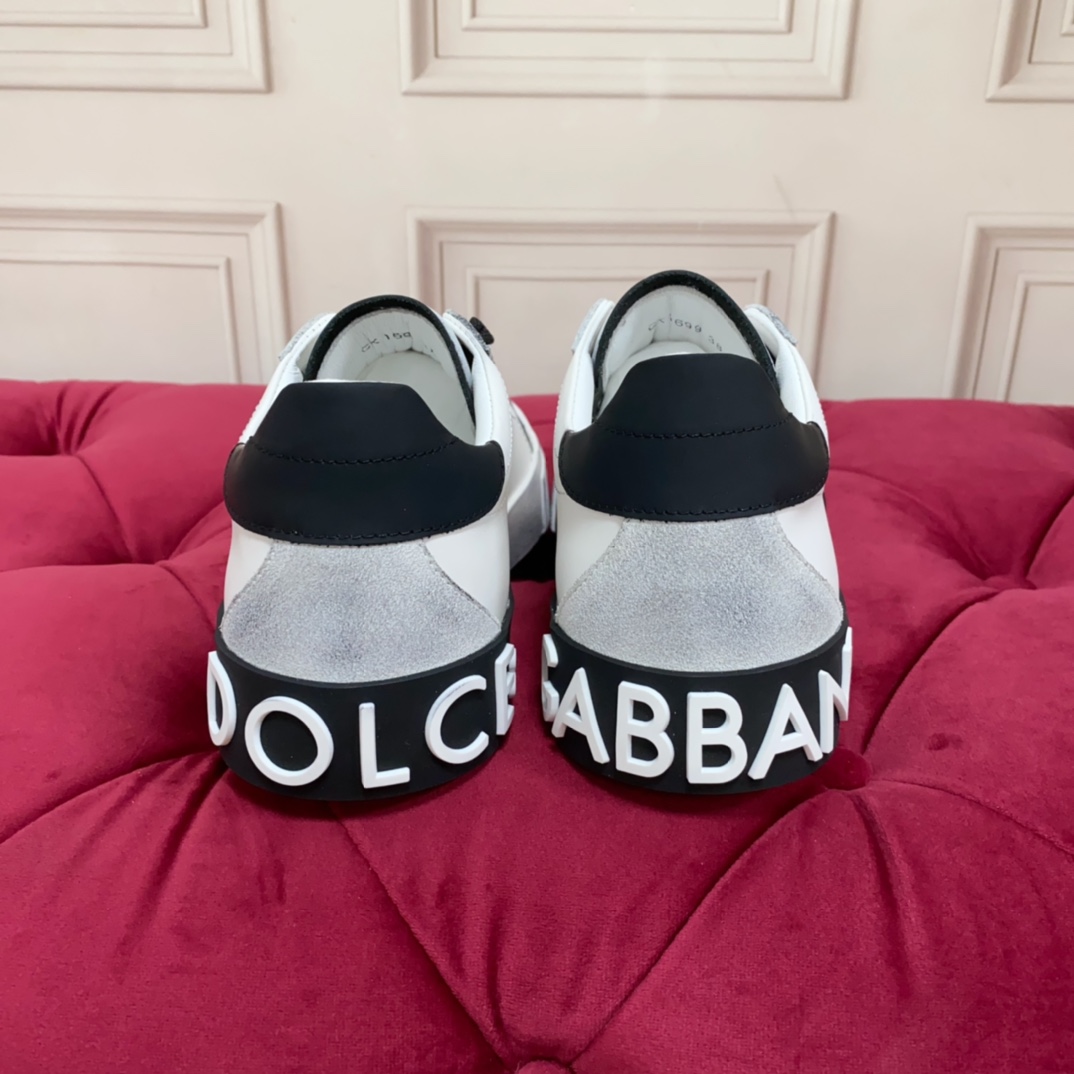 Dolce & Gabbana Portofino Vintage Calfskin Sneakers - DesignerGu